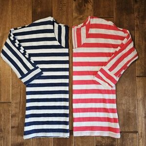 NWOT Gap LOT: TWO Gap striped shirts size M